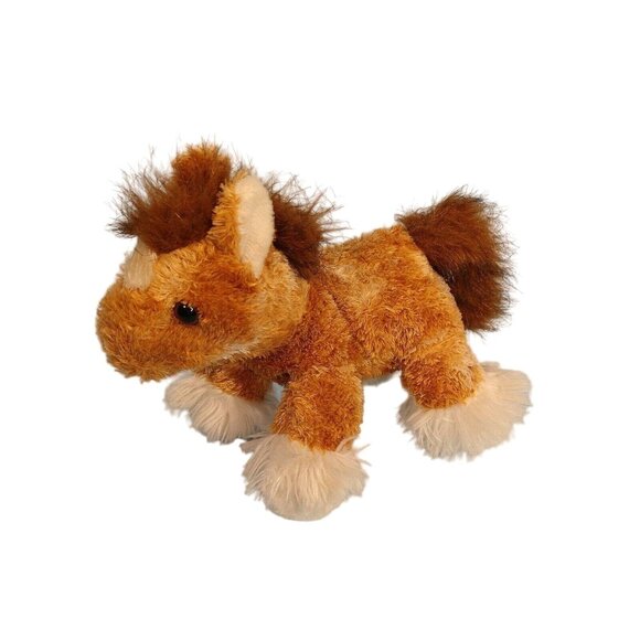 Aurora Clydesdale Horse Plush Stuffed Animal Brown - Picture 2 of 7